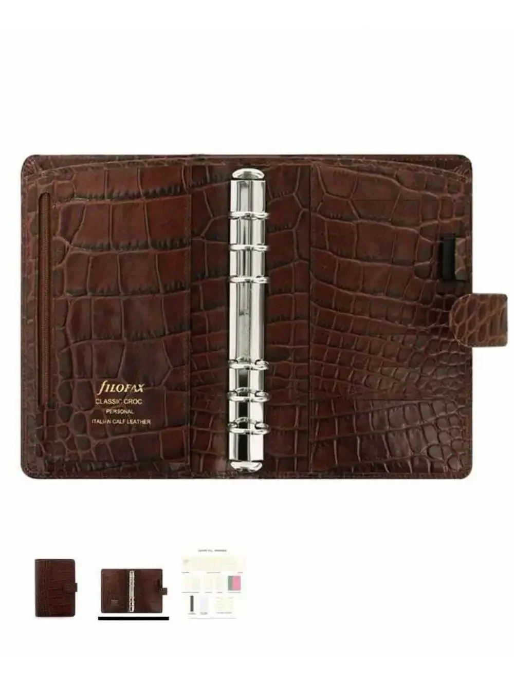 FILOFAX Classic Croc Personal Leather Organizer